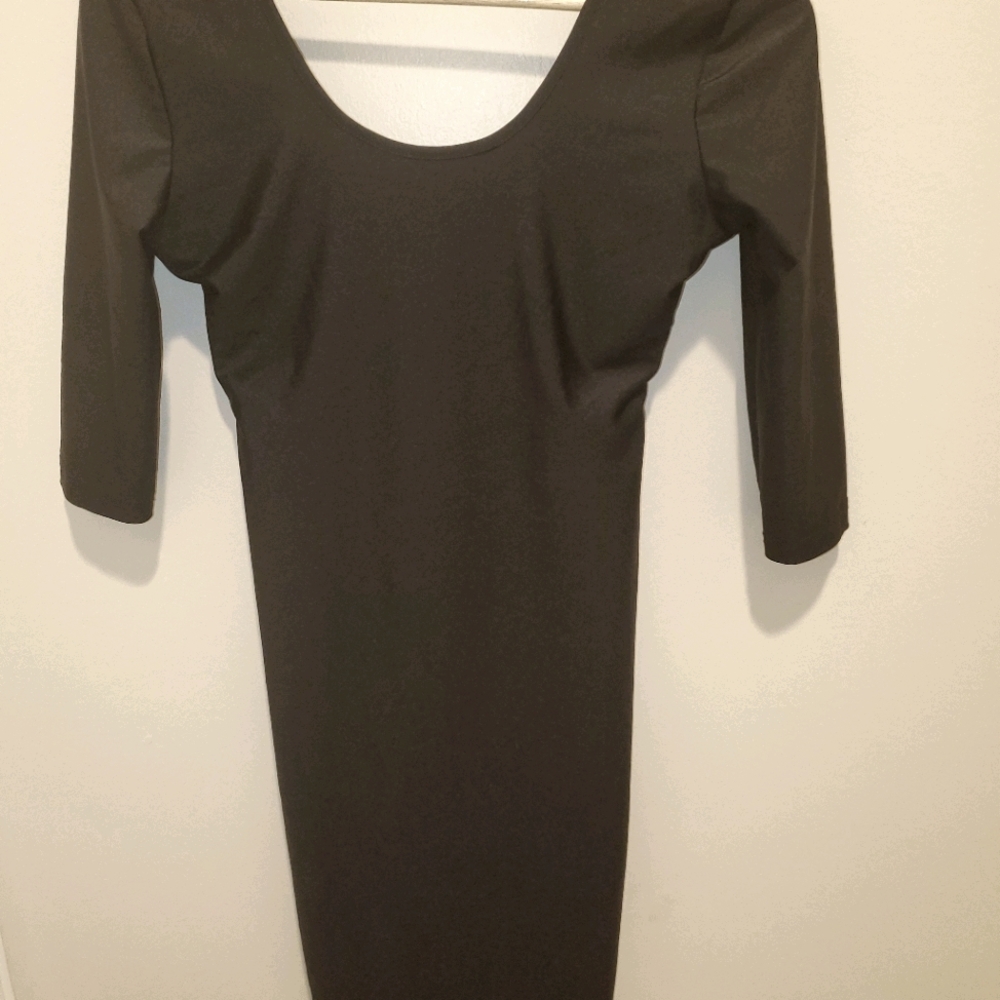 Spandex midi dress with scoop back
